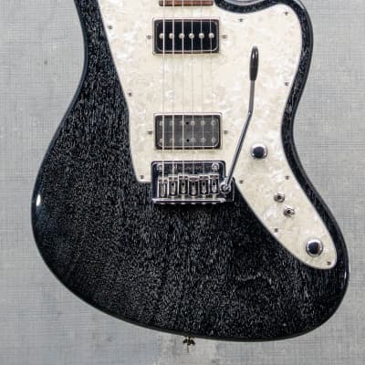 Used Tom Anderson Guitarworks Raven Superbird - Black w/ White Dog Hair for sale