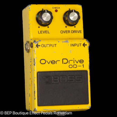 BOSS OD-1 80年代初期 RolandJAPAN NEC C4558C Boss OD-1 Overdrive 1980 Japan s/n 015400 Long Dash with NEC