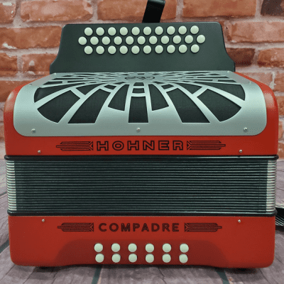 Hohner Compadre EAD Red Accordion MI Rojo Acordeon +Gig Bag, Straps, BackPad, Shirt | NEW Authorized Dealer image 4