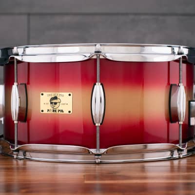 Pork Pie 14 X 6.5 Hip Pig Snare Drum, Red Gold Duco image 2