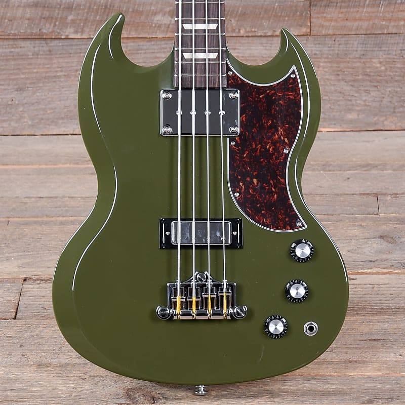 Gibson USA SG Standard Bass Olive Drab w/Tortoise Pickguard (CME Exclusive)  (Serial #226310017)