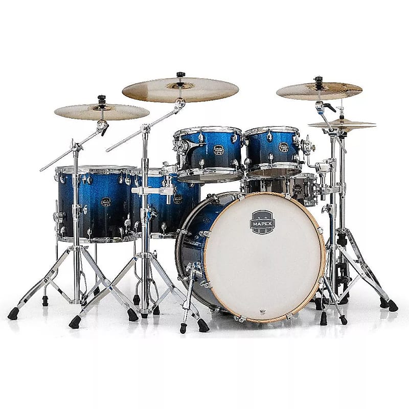 Mapex AR628SFU Armory 22x18" / 10x7" / 12x8" / 14x12" / 16x14" / 14x5.5" 6pc Studioease Fast Shell Pack with Chrome Hardware image 2