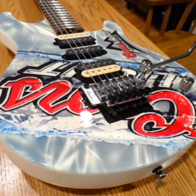 Peavey HP Special Custom Coors Light Beer Edition Hartley Peavey Signature Series Floyd Rose 3 Pickup Humbucker Single Coil Whammy Tremolo Bar Tremelo Graphic Art Paint One-of-a-kind Electric Guitar image 3