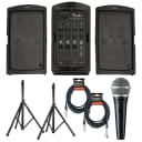 Fender Passport Conference Series 2 Portable Sound System with 2 XLR Cables, Stand and PGA48 Microphone