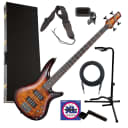 Ibanez SR400EQM 4-String Bass Guitar - Dragon Eye COMPLETE BASS BUNDLE