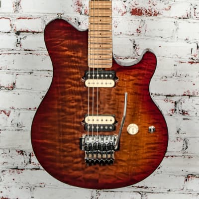 (USED) Music Man - Axis - Electric Guitar - Roasted Maple Neck/Fretboard - Roasted Amber Quilt - w/ Case - x6149 for sale
