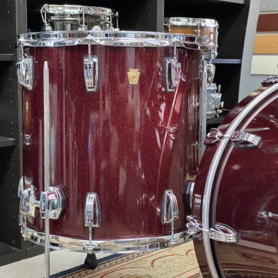 Ludwig Legacy Maple Drums 3pc Shell Pack in Burgundy Sparkle 14x22 16x16 9x13 image 3