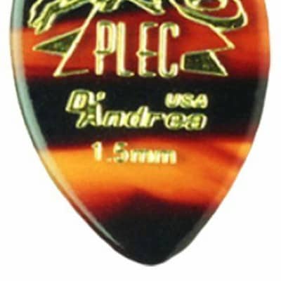 D'andrea Pro-Plec 358 SMALL POINTED 1.5mm shell Guitar Picks -12 pack 2015 Natural image 1