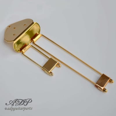 Trapeze Frequensator Split Tailpiece Archtop Hollowbody Vintage40 Gold