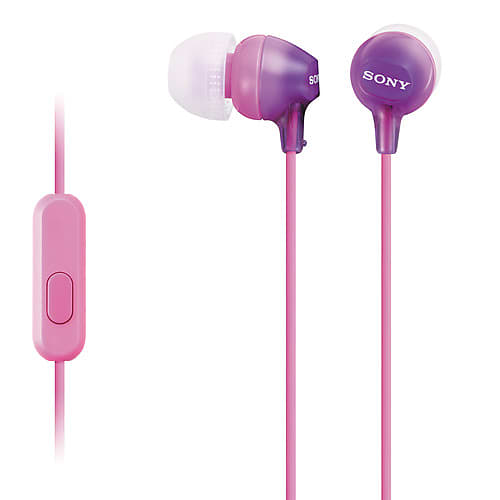 Sony MDR-EX15AP EX Monitor Headphones (Violet)  			