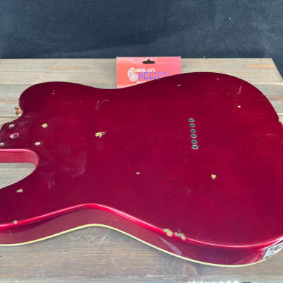 Real Life Relics Fully Loaded 69 Tele® T  Body Top Bound Aged Candy Apple Red #1 image 8