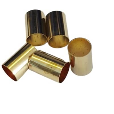 5 Pack Brass pot adapter sleeves install knobs for 1/4" solid shaft pots on 6mm split shaft or solid pots image 1