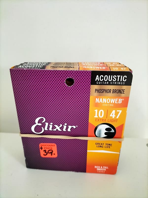 Elixir 10/47 Acoustic Guitar Strings | Reverb