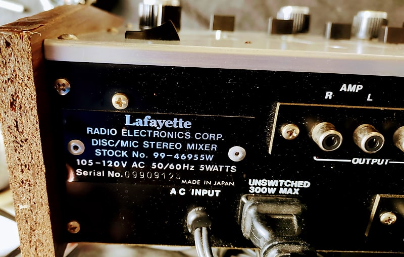 Lafayette DISC/Mic Stereo Mixer 1970 Aluminum