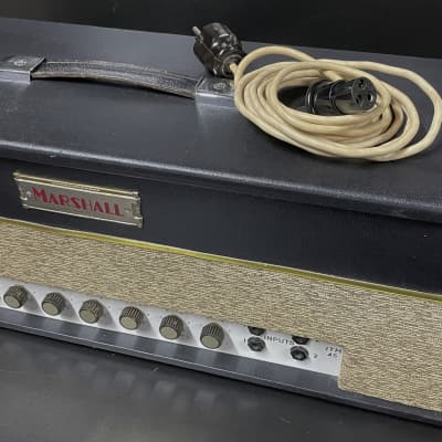 1963 "MG" Marshall JTM45 MKII Coffin logo with 4x12 cabinet image 4