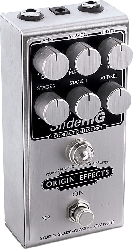 Origin Effects SR-CD-MK2 SlideRIG Compact Deluxe MK2 Compressor Pedal w/  Cloth and 4 Cables