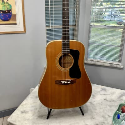 1973 Guild D-44M Solid Flame Maple, Fresh Neck Reset for sale