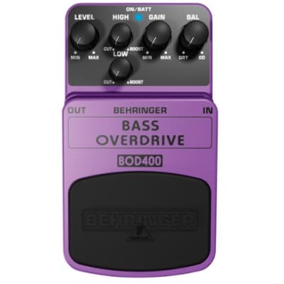 Behringer Bod400 Bass Overdrive Pedale Effetto Overdrive Sustainer Per Basso Elettrico image 1