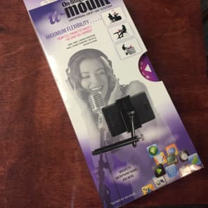 On-Stage TCM1901 Grip-On Universal Tablet/Phone Device Holder w/ U-Mount Round Clamp