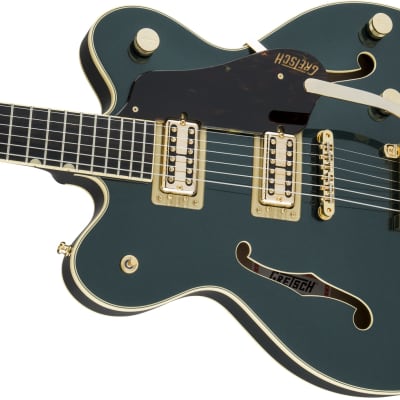 GRETSCH - G6609TG Players Edition Broadkaster Center Block Double-Cut with String-Thru Bigsby and Gold Hardware  USA FullTron Pickups  Cadillac Green - 2401900846 image 7