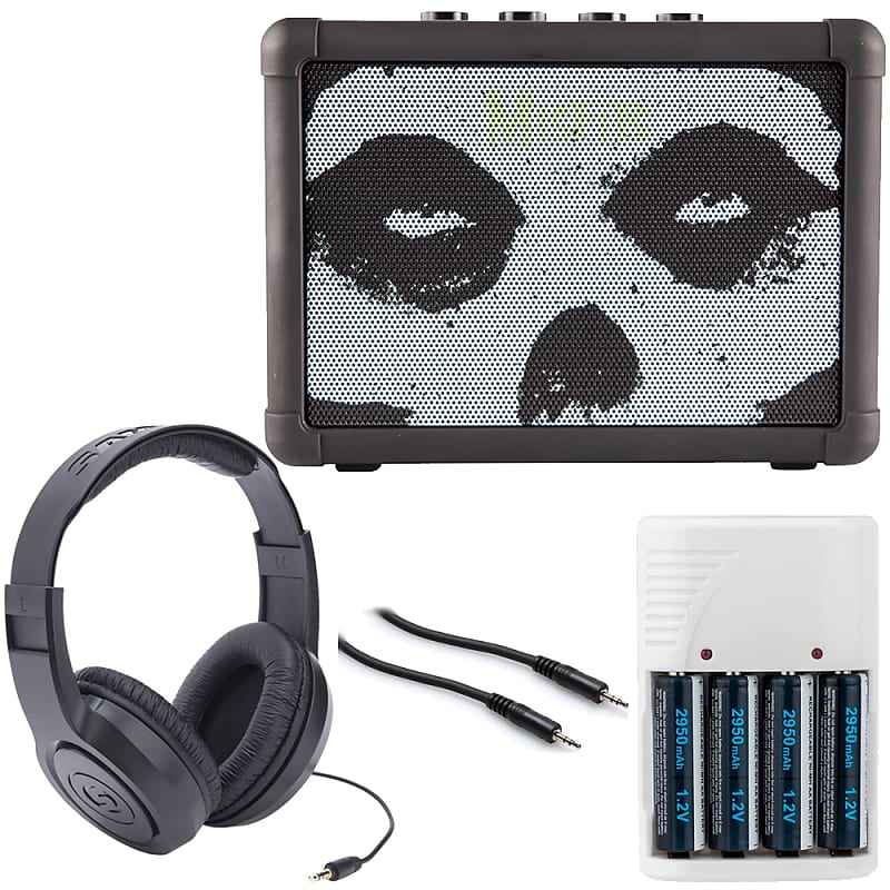 Blackstar FLY 3 Bluetooth 3W Mini Guitar Amplifier Misfits Edition Headphones 4 AA Batteries