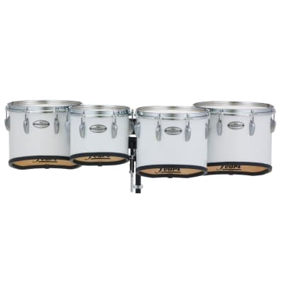 Pearl 10+12+13+14 Championship Maple Marching Tom Set- Pure White image 1