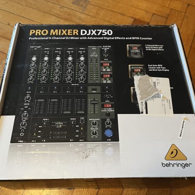 Behringer Pro Mixer DJX750 4-Channel DJ Mixer with Effects and BPM Counter 2010s - Black image 1