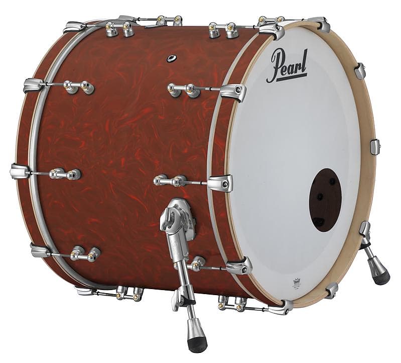 Pearl Music City Custom Reference Pure 24"x16" Bass Drum w/o BB3 Mount CRANBERRY SATIN SWIRL RFP2416BX/C720 image 1