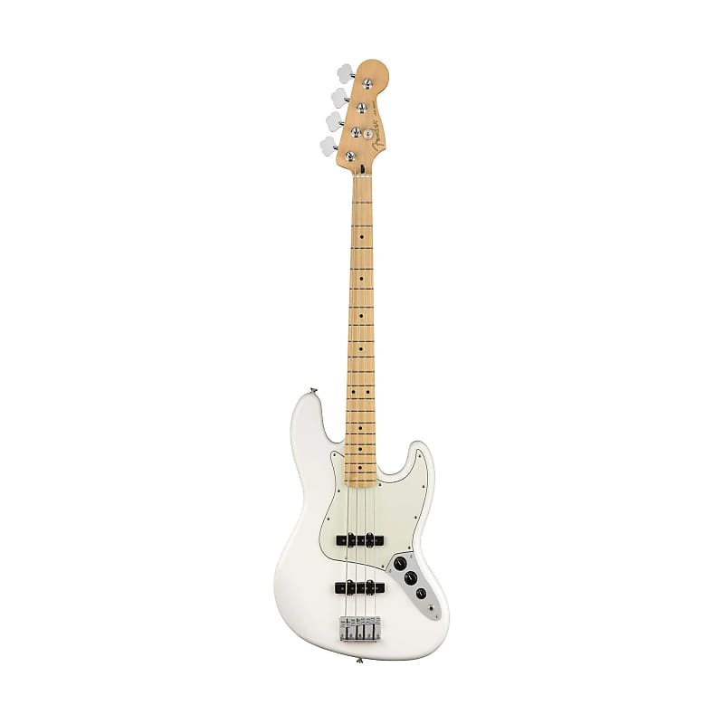 Fender Player Jazz Bass Guitar, Maple FB, Polar White image 1