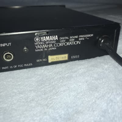 Yamaha  SPX50D Digital Sound Effects Processor image 10