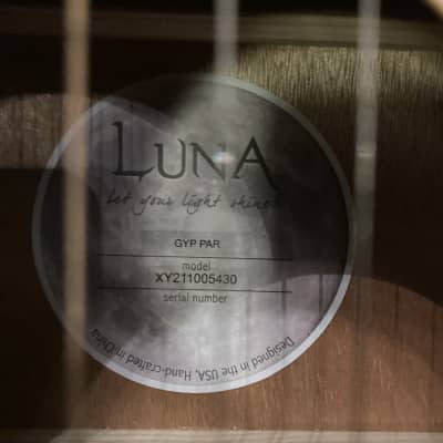 Luna Gypsy Muse Parlor Guitar - Spruce image 3