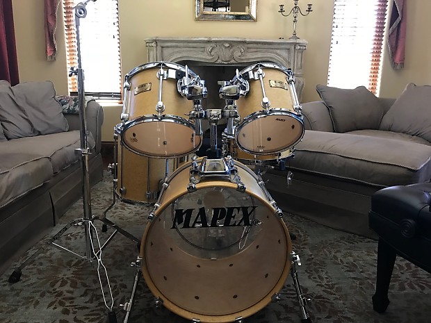 Vintage Mapex Natural Birdseye Maple 5 Piece Set