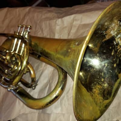 Bach Mercedes Marching French Horn Brass, USA, Acceptable Condition image 3