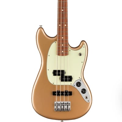 Fender Player Mustang PJ Bass with Pau Ferro Fingerboard Firemist Gold image 6