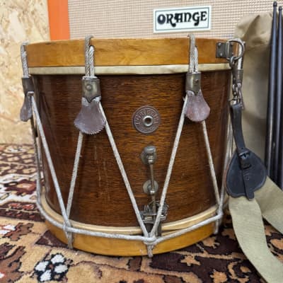 Antique Vintage 1930s 1940s Gretsch Round Badge Rope Tension Marching Snare Drum image 2