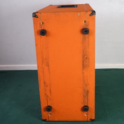 Vintage 1973 Orange 4x12 Speaker Cabinet Celestion G12H T1217 Greenbacks Pulsonic 3 Cones image 7