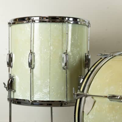 1960s Slingerland Stage Band White Marine Pearl Drum Set image 4
