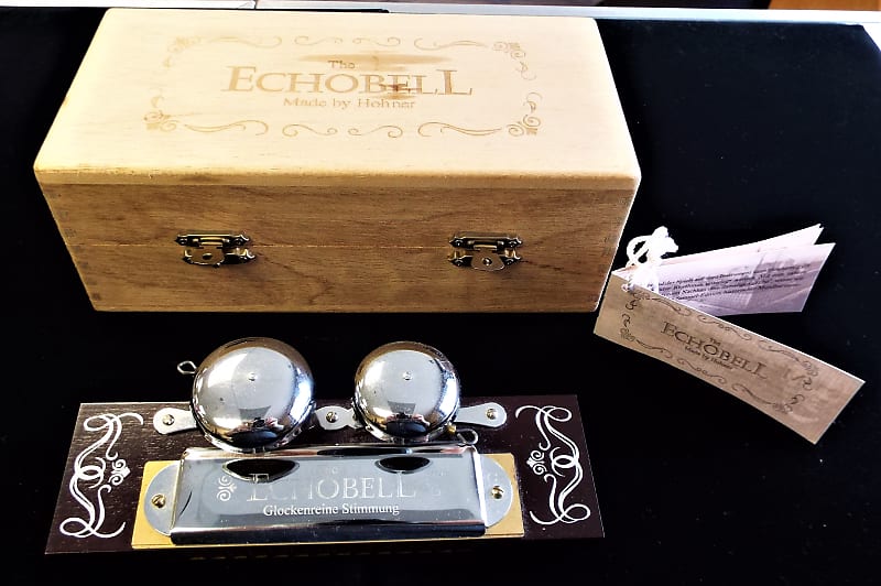 Hohner Echobell Harmonica with attached bicycle bells | Reverb