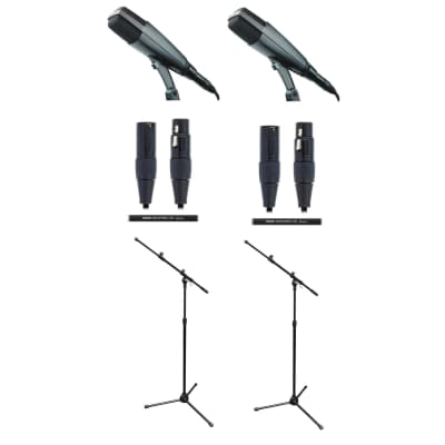 Mint Sennheiser MD421-II-DUO-K MD421-II DUO Microphone Bundle with Stands / Booms and Cables