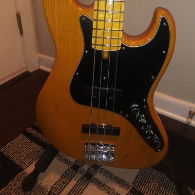 Atelier Z M245 70's Custom Jazz Bass 2022 Vintage Natural Gloss Flamed Ash Bartolini TCT Lindy Fralin Japan MIJ for sale