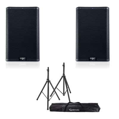 QSC K10.2 10" PA Speaker Package with Stands and Bag image 1