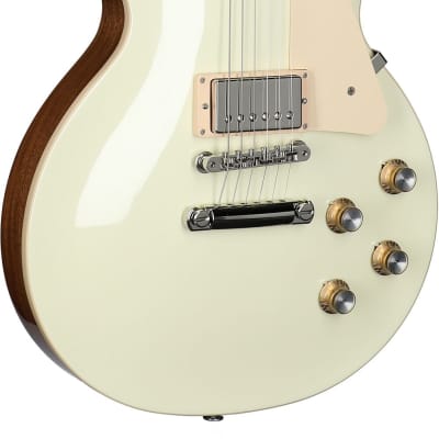 Gibson Les Paul Standard 60s Custom Color Electric Guitar, Plain Top (with Case), Classic White image 3