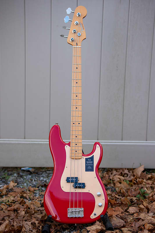 Fender Vintera '50s Precision Bass - Dakota Red - Maple Fingerboard w/ Gig Bag image 1