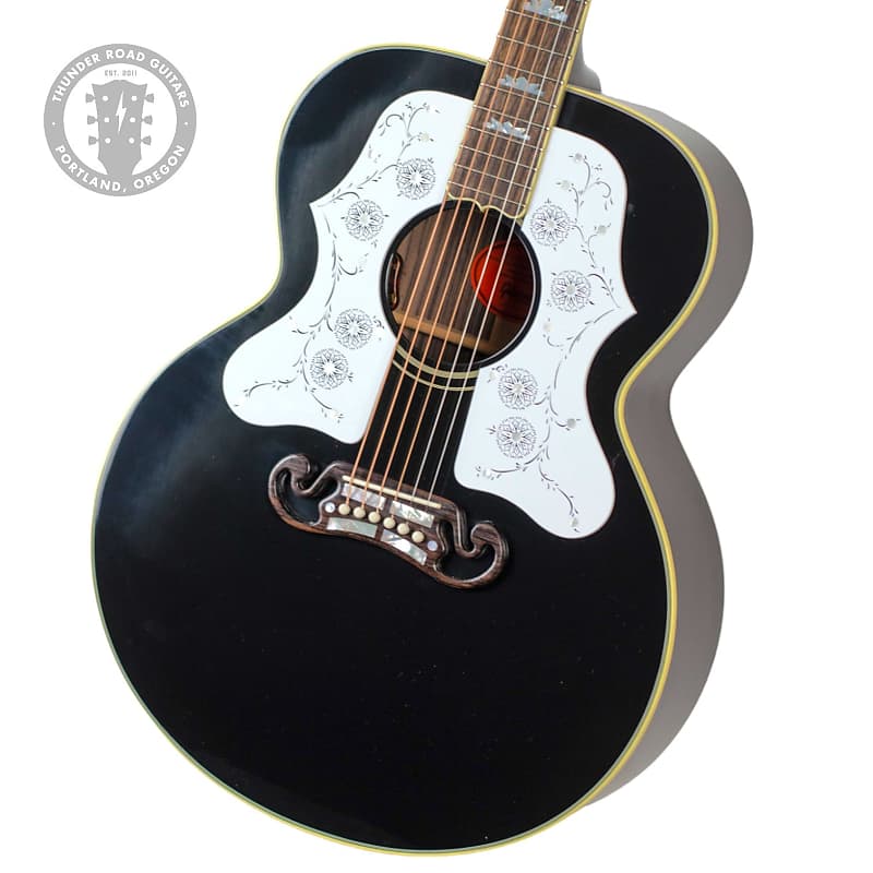 New Gibson Custom TRG Stinger Series M2M SJ 200 Original Black w Adirondack Top