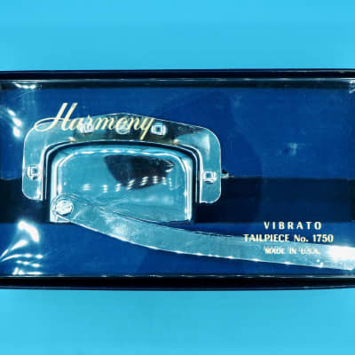 1960s Harmony Bobkat Vintage Vibrato Tailpiece Model 1750 NOS Tremolo In Box, USA-Made, Silhouette image 2
