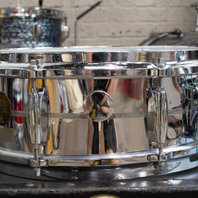 1970s Gretsch 5x14 Model 4160 Chrome Over Brass Snare Drum image 2