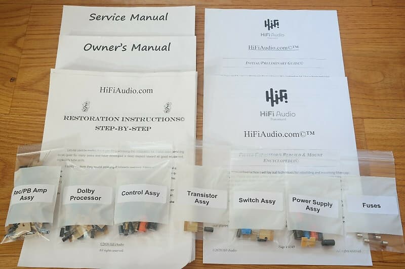 Pioneer CT-F9191 restoration kit filter capacitor repair rebuild fix  			