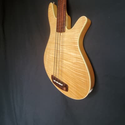 Rob Allen MB-2 Lined Fretless Flametop 2000's - Natural Finish Over Flame Maple Top image 4