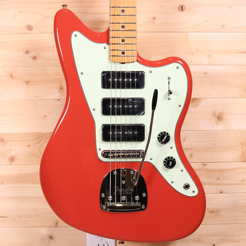 Fender Noventa Jazzmaster Electric Guitar - Maple Fingerboard, Fiesta Red image 1