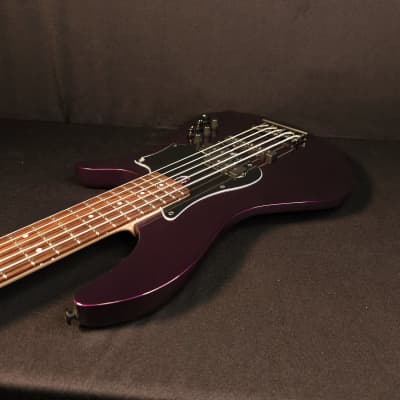 F Bass VF5-PJ Gloss Candy Plum, Ash Body 5 String Bass with Bag image 11